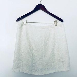 Vince Camuto White Lace Skirt